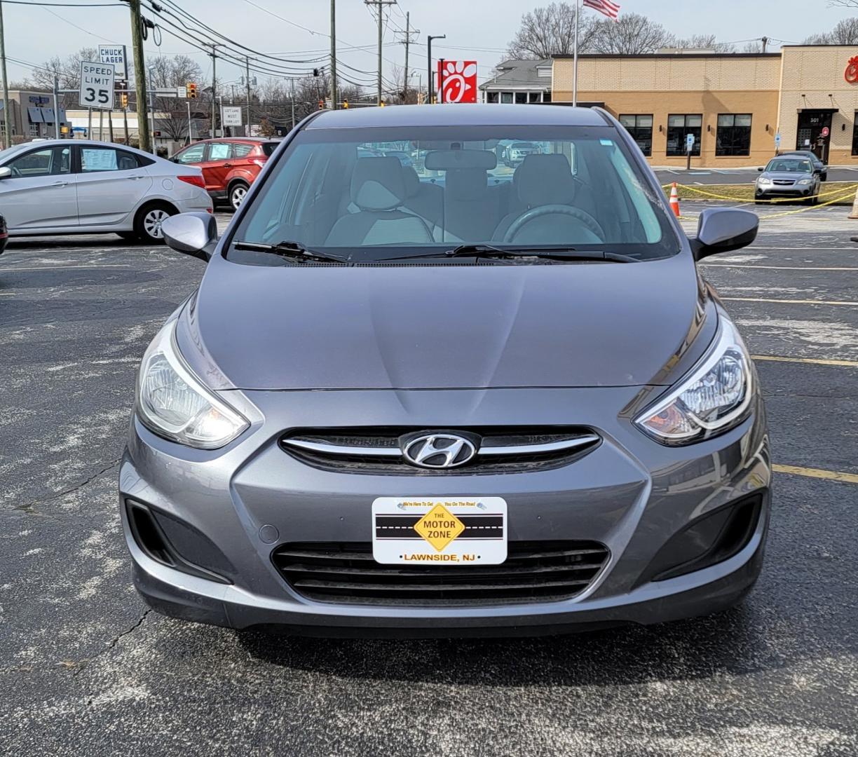 2017 Gray /Silver Hyundai Accent Value Edition (KMHCT4AE0HU) with an 1.6 Liter I4 DI engine, Auto, 6-Spd w/Overdrive transmission, located at 341 N White Horse Pike, Lawnside, NJ, 08045, (856) 262-9500, 39.855621, -75.027451 - Photo#5